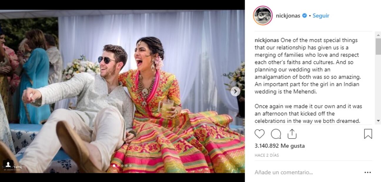 FOTOS: Los momentos favoritos de Nick Jonas y Priyanka Chopra en su boda