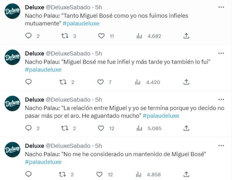 Nacho Palau hizo más confesiones sobre su relación con Miguel Bosé / Twitter