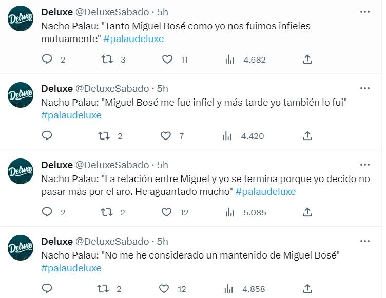 Nacho Palau hizo más confesiones sobre su relación con Miguel Bosé / Twitter