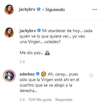 Jacky Bracamontes comparte fotos y asegura ver a la Virgen en el cielo 