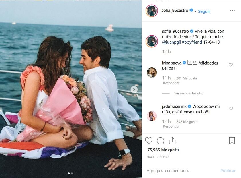 Sofía Castro y Juan Pablo Gil ¡ya son novios!