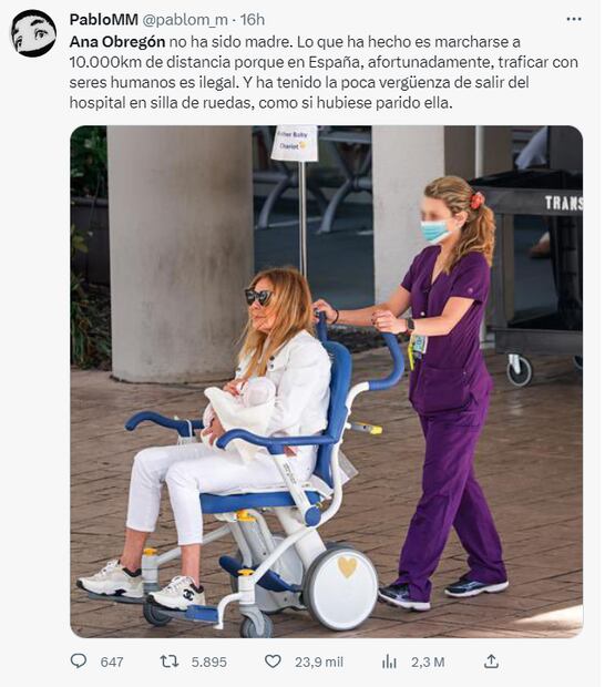 Ana Obregón, de 68 años, señalada por convertirse en mamá de una niña por vientre subrogado