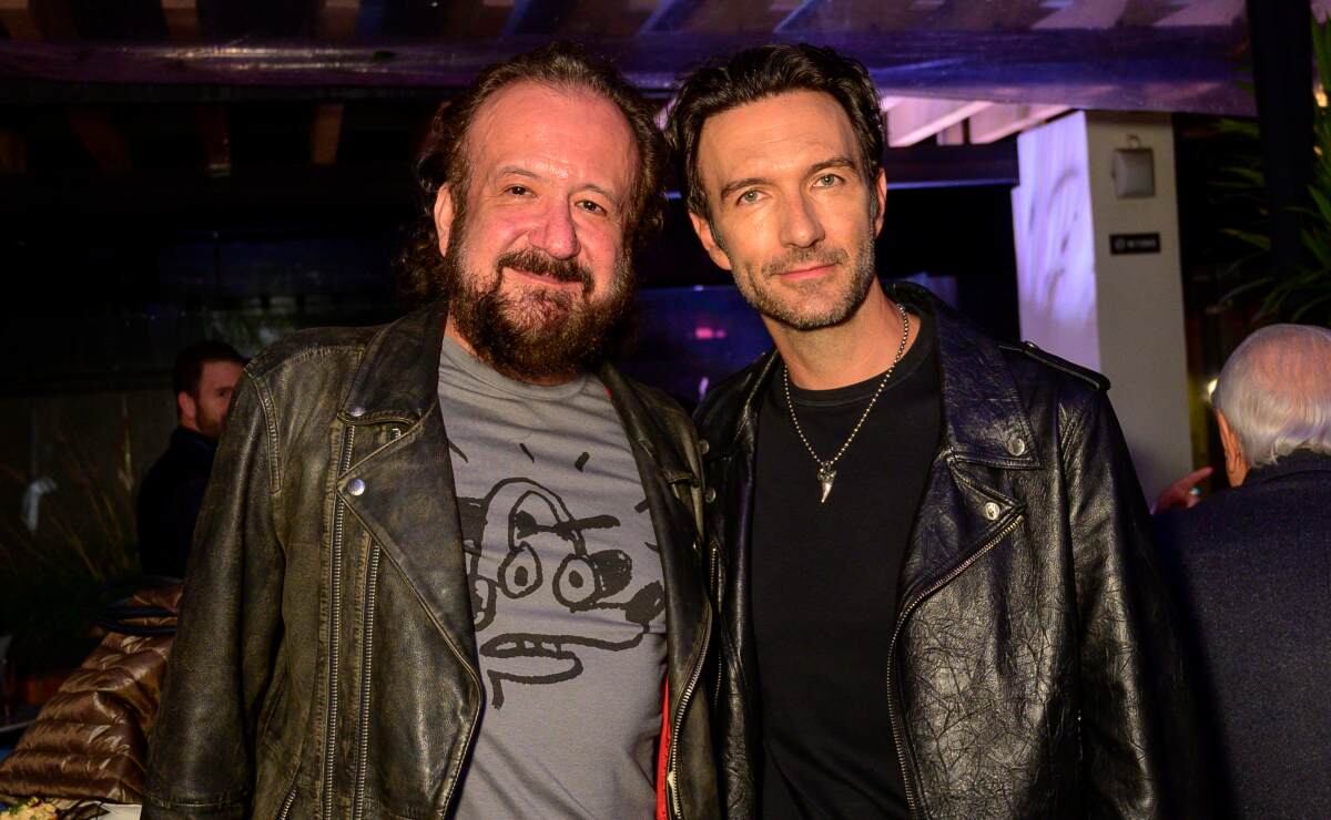 Leonardo de Lozanne y El Chá en la presentación de Rock and Leather