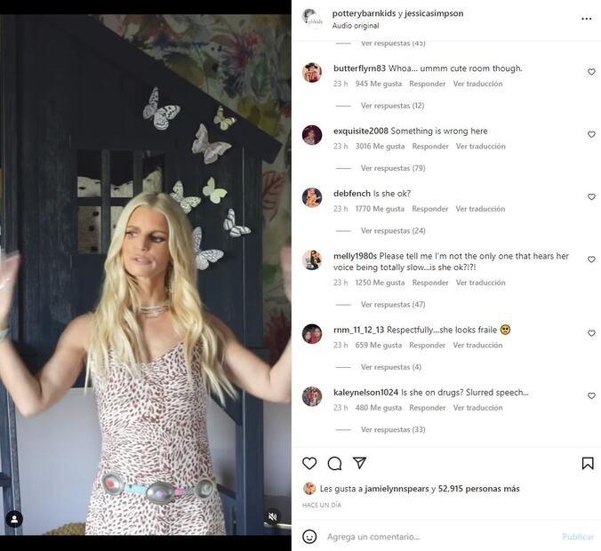 Preocupa semblante de Jessica Simpson. "Apenas puede hablar"