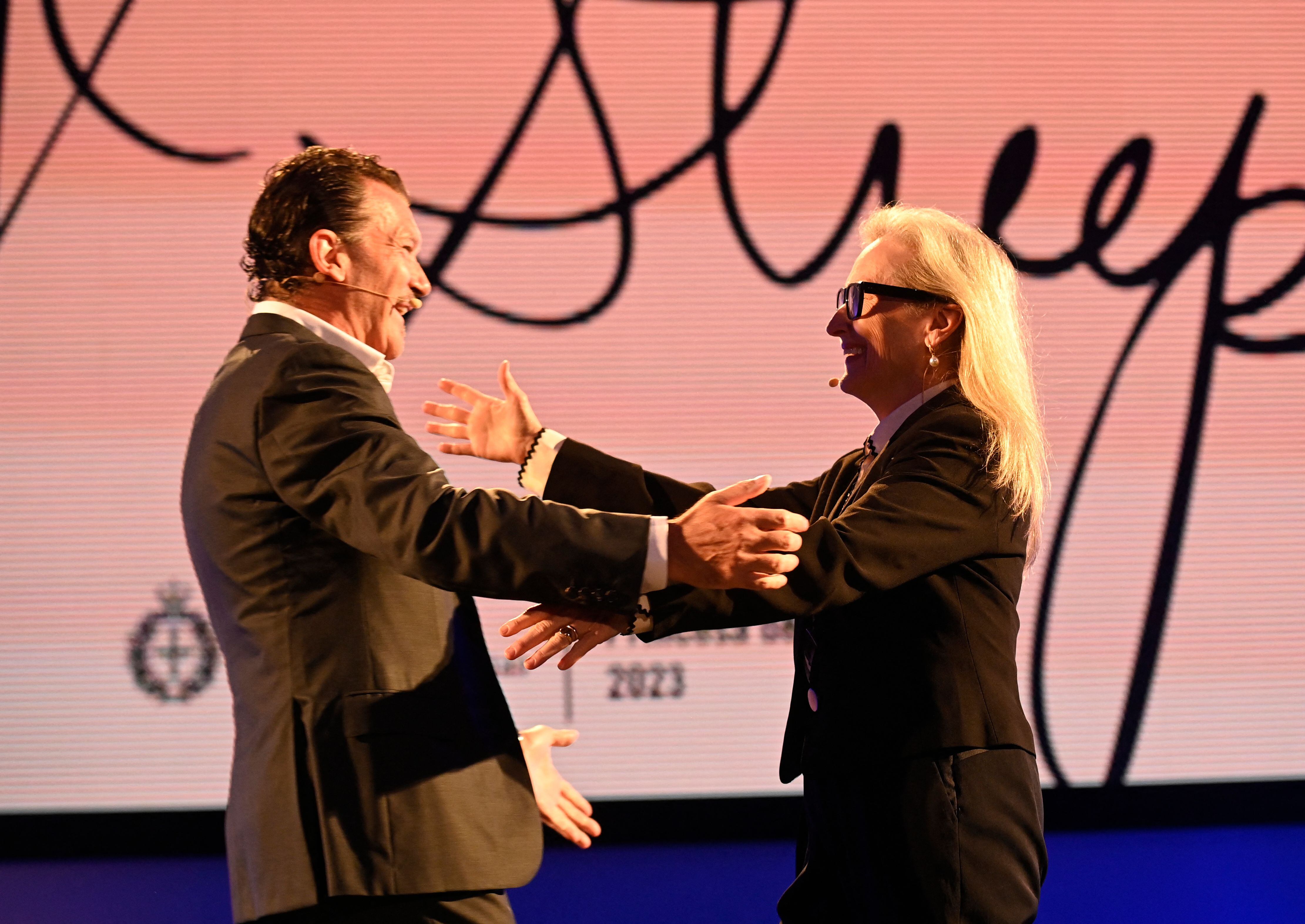 Antonio Banderas y Meryl Streep/AFP