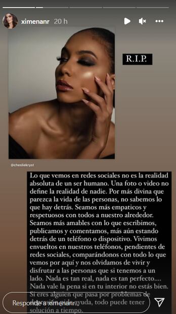 Ximena Navarrete se expresa tras inesperada muerte de Cheslie Kryst, ex Miss USA