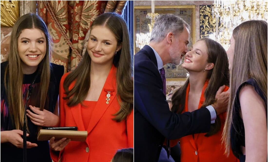 Leonor y Sofía emocionan al rey Felipe VI de España con discurso sorpresa