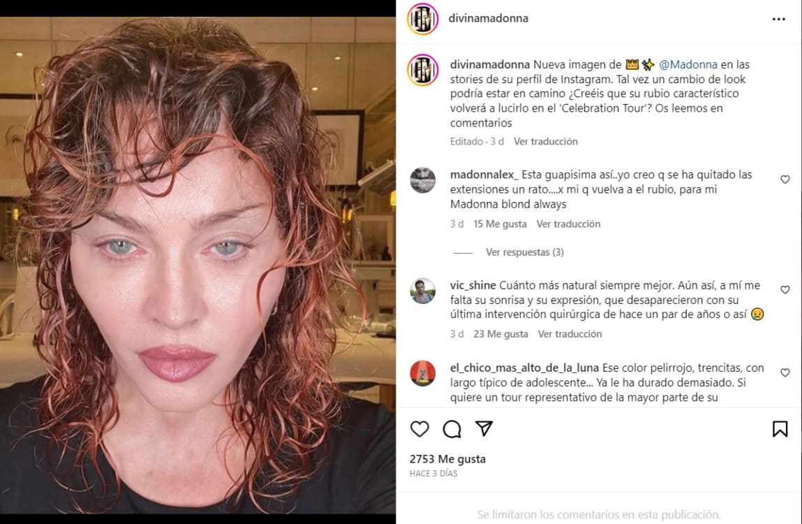Madonna presume su corte de pelo 'shag'