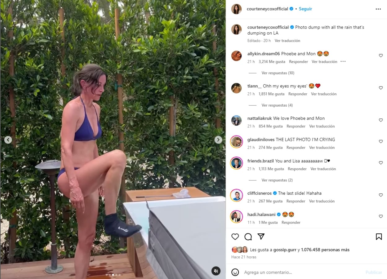 Courteney Cox luce su figura a los 59 años / Instagram