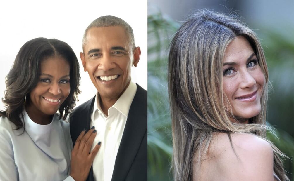 Michelle y Barack Obama - Jennifer Aniston / Fotos: Instagram - AFP