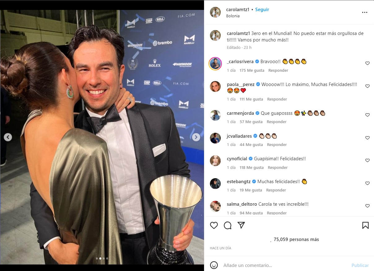 El look más elegante y con marcas mexicanas de Carola Martínez, esposa de 'Checo' Pérez