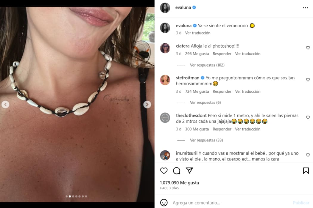 Evaluna Montaner y su tatuaje de "Camilo" / Instagram