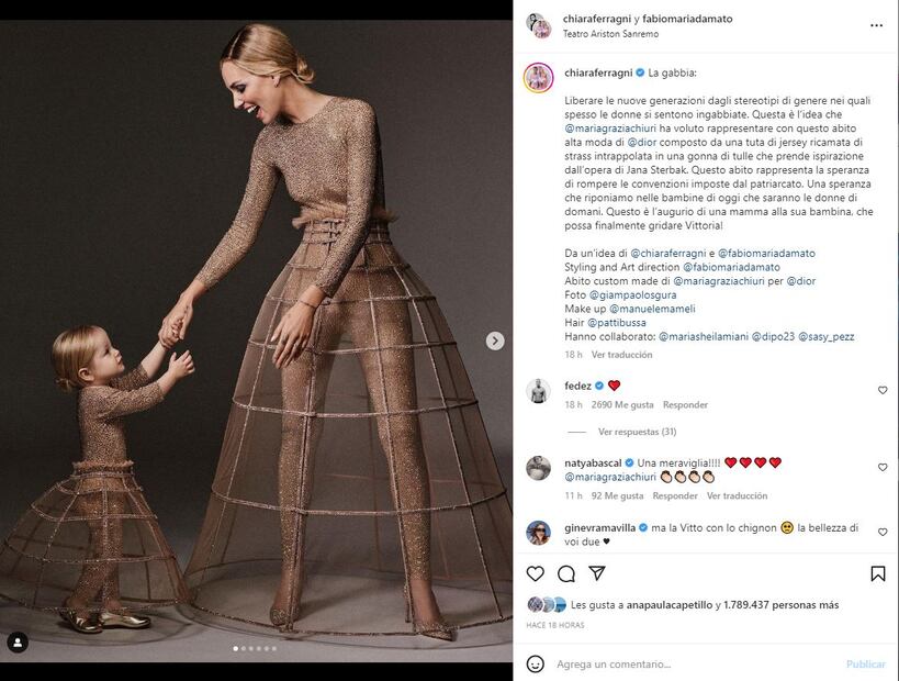 Chiara Ferragni lanza feroz mensaje contra el patriarcado y las críticas al cuerpo femenino