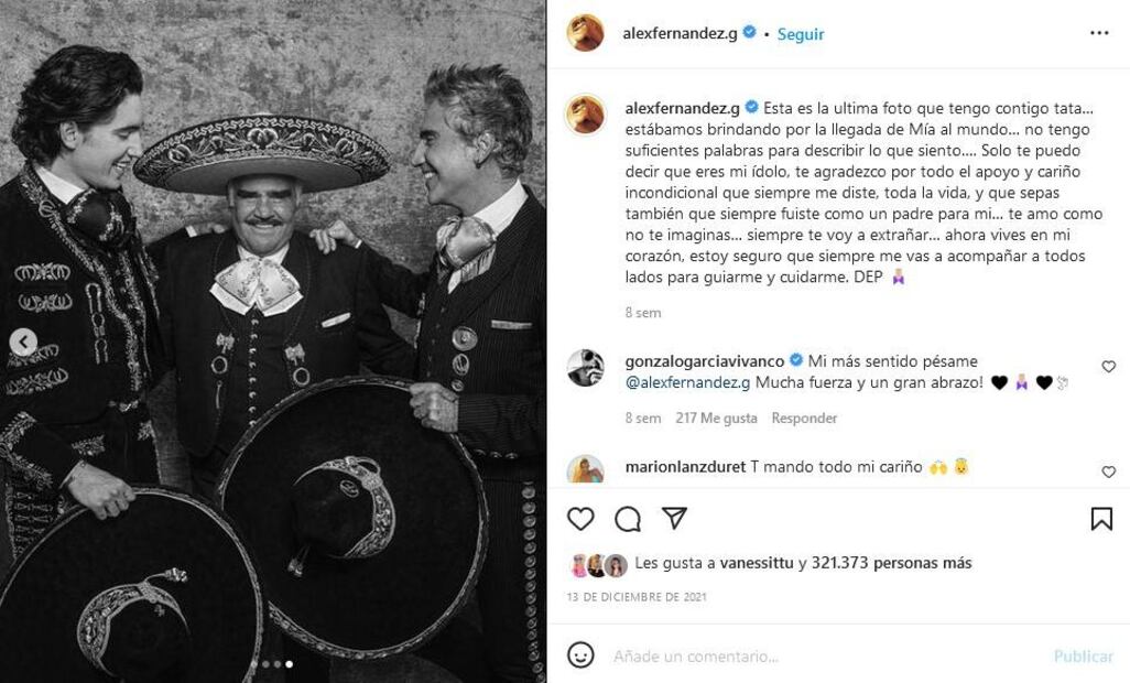 Vicente Fernández: Alex Fernández reveló qué le pidió su abuelo antes de morir