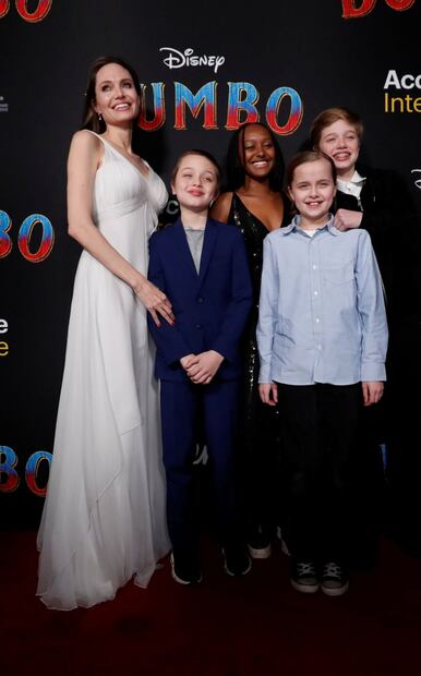 Angelina Jolie y sus hijos fueron el centro de atención en la premiere de Dumbo