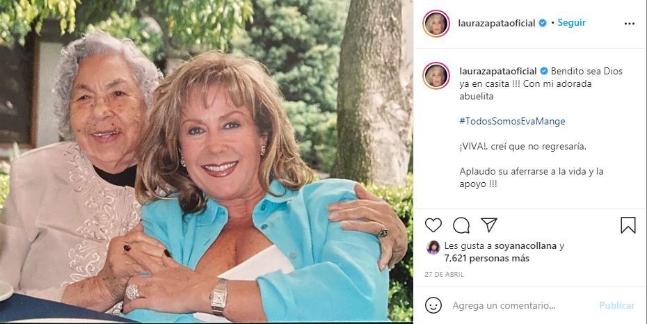 Laura Zapata asegura que doña Eva Mange no está hospitalizada