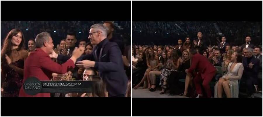 Alejandro Sanz y Rachel Valdés, el beso de los Grammy Latinos