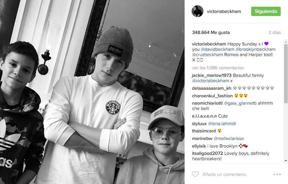 Así se ven hoy los hijos de David y Victoria Beckham