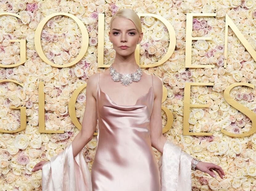 Anya Taylor-Joy en los Golden Globes 2025 / Foto: AP