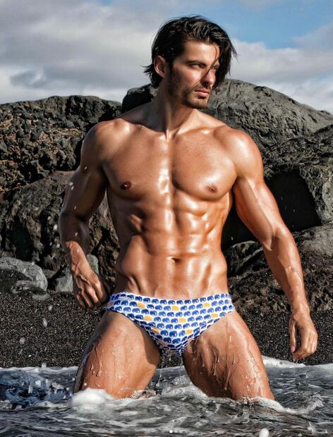 Foto modelando para la campaña Jack Adam USA / Foto: Joan Crisol. Bañador: Jack Adam

