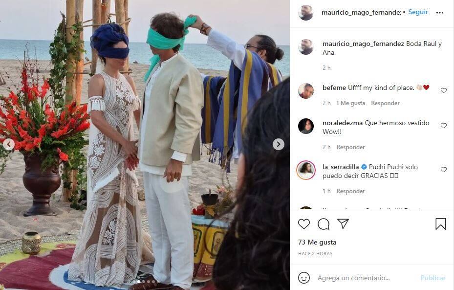 Ana Serradilla y Raúl Martínez Ostos se casaron en la playa