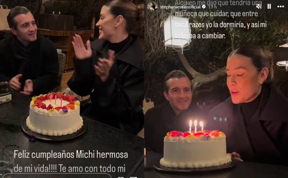 Michelle Salas durante su íntimo festejo de cumpleaños / Fotos: Captura Instagram