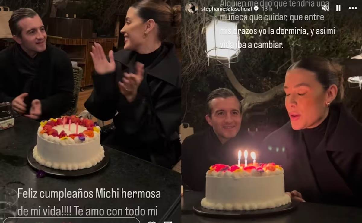 Michelle Salas durante su íntimo festejo de cumpleaños / Fotos: Captura Instagram