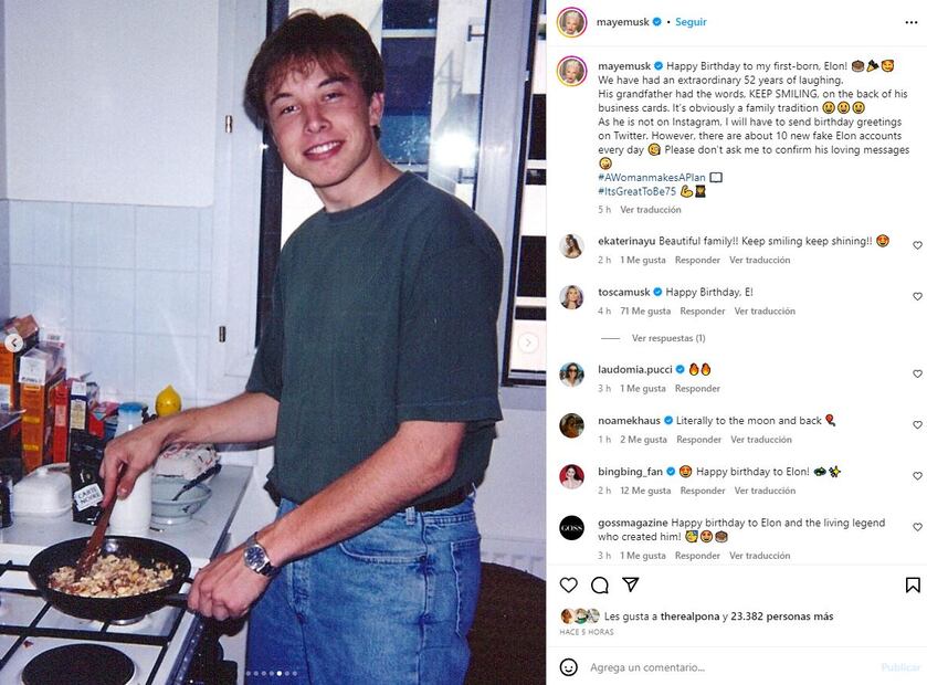 La juventud de Elon Musk / Instagram