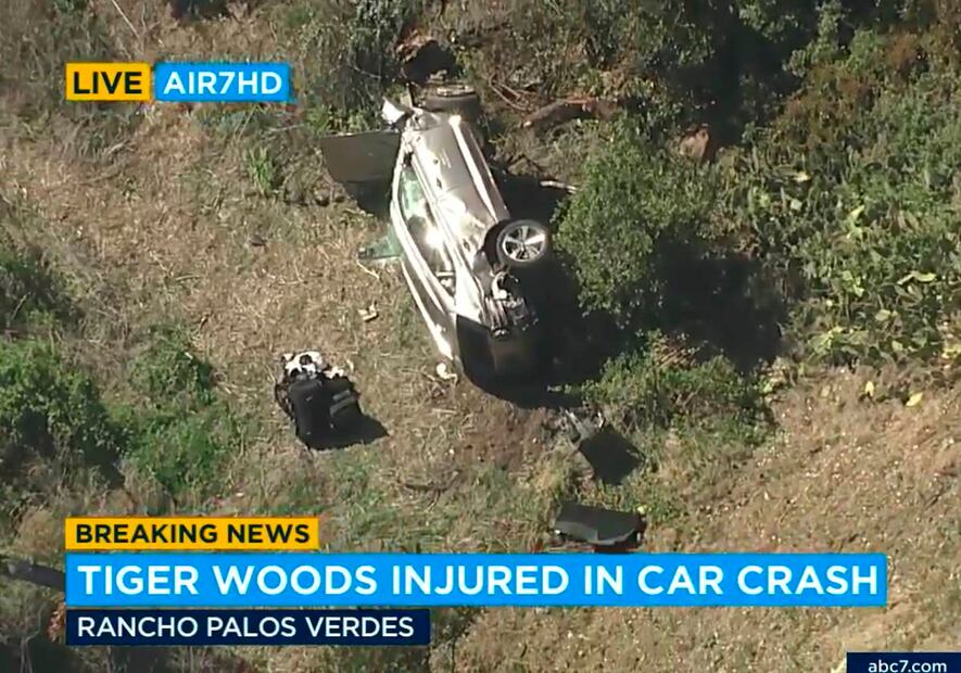 El golfista Tiger Woods sufre grave accidente automovilístico