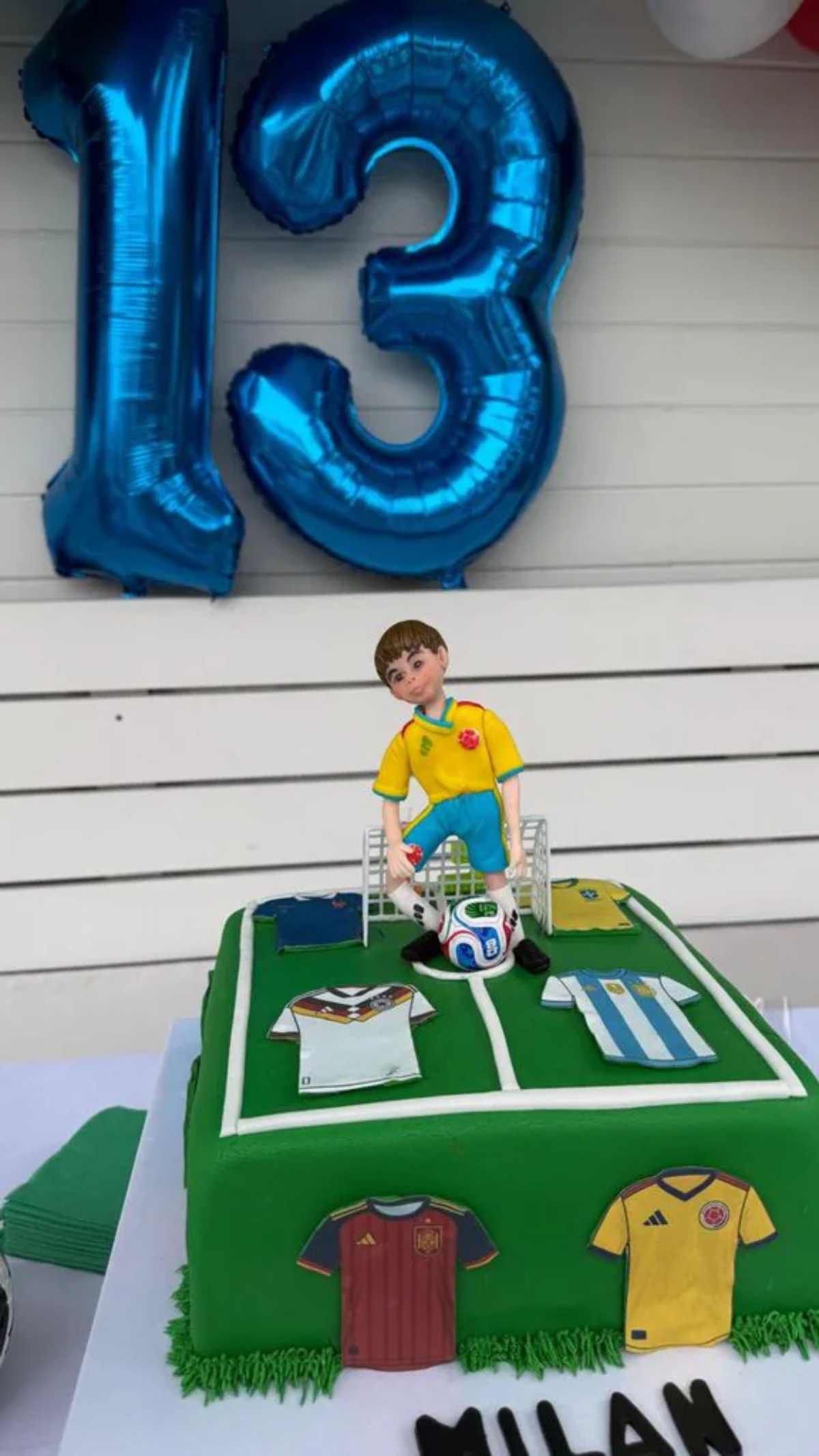 El pastel de cumpleañod e Milan, hijo de Shakira / Foto: Instagram @shakira