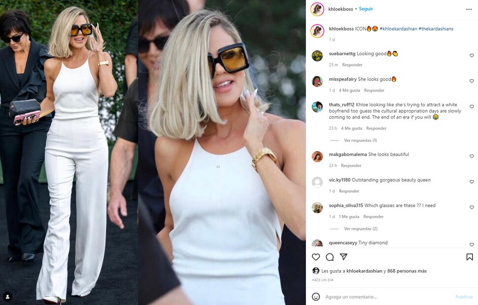 Khloé Kardashian presume su diminuta cintura con sexy jumpsuit de Narciso Rodriguez