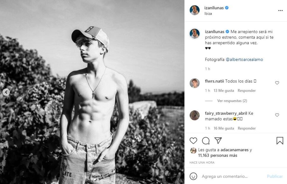 Así ha crecido Izan Llunas, el adolescente que interpretó a Luis Miguel en la serie