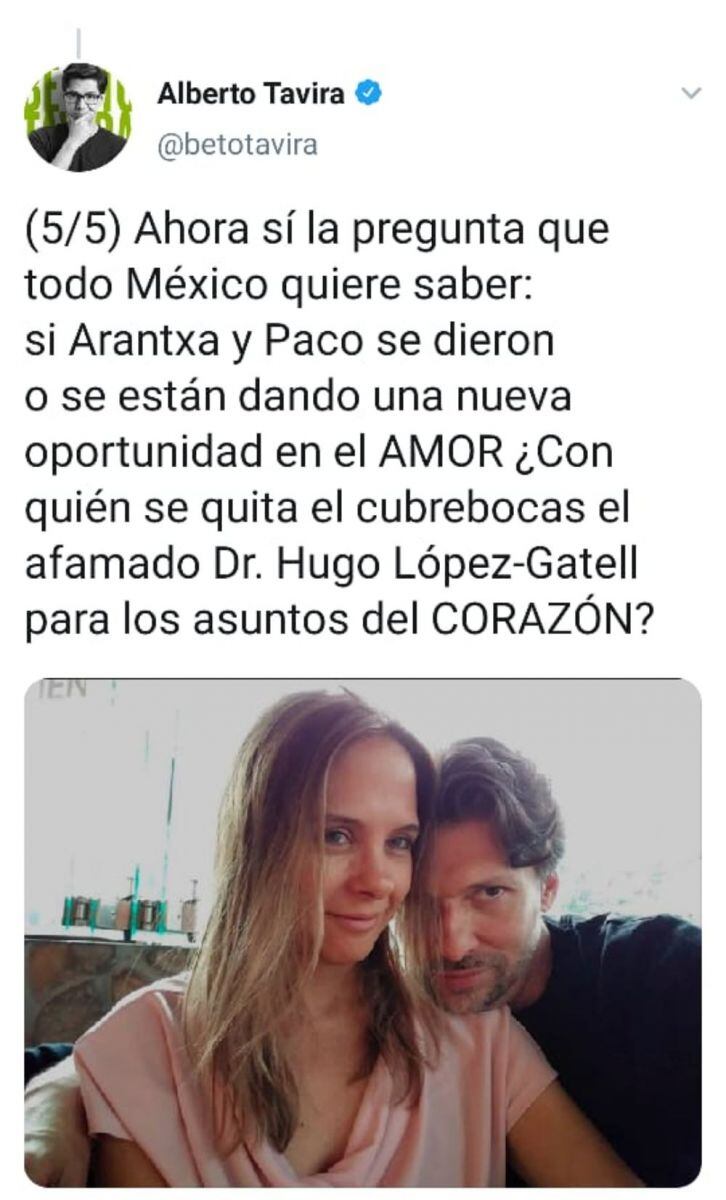 Descubren al nuevo amor de Arantxa Colchero, ex de Hugo López-Gatell