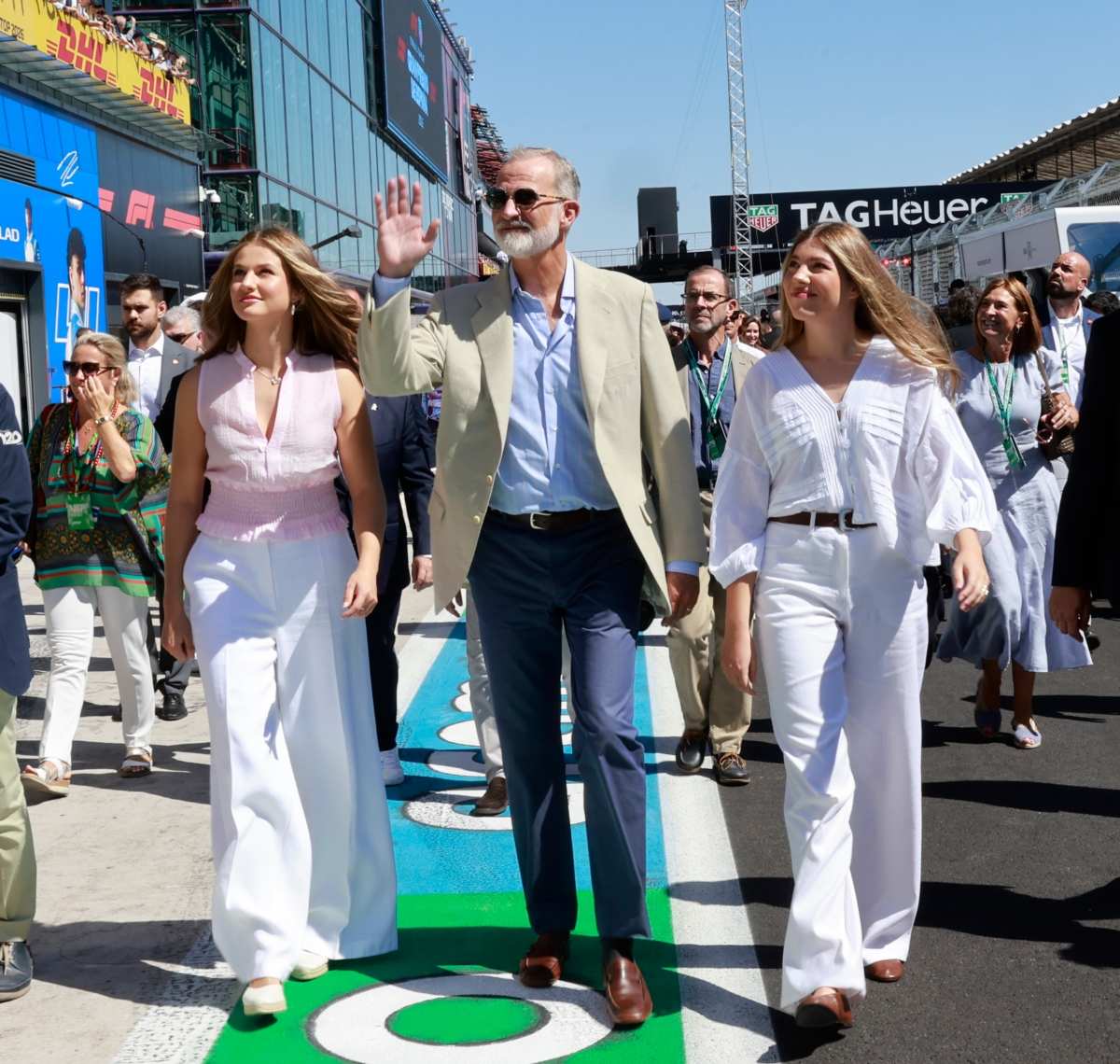 La realeza española en el Gran Premio de España (Foto: EFE)