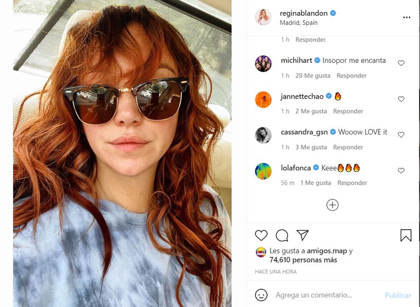 Regina Blandón le da un 'twist' a su look y ahora es una sexy pelirroja