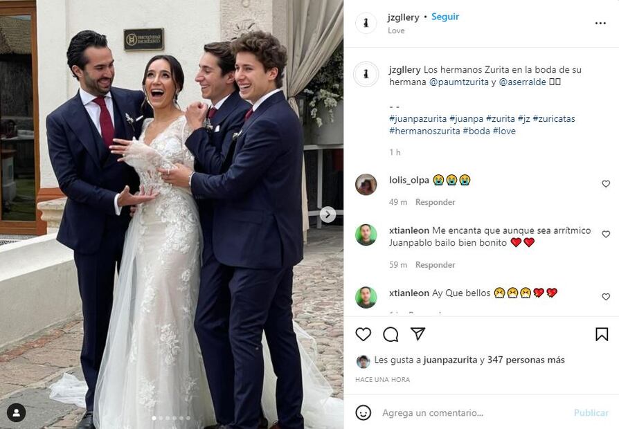 Pau, hermana de Juanpa Zurita, se casa con Alejandro Serralde