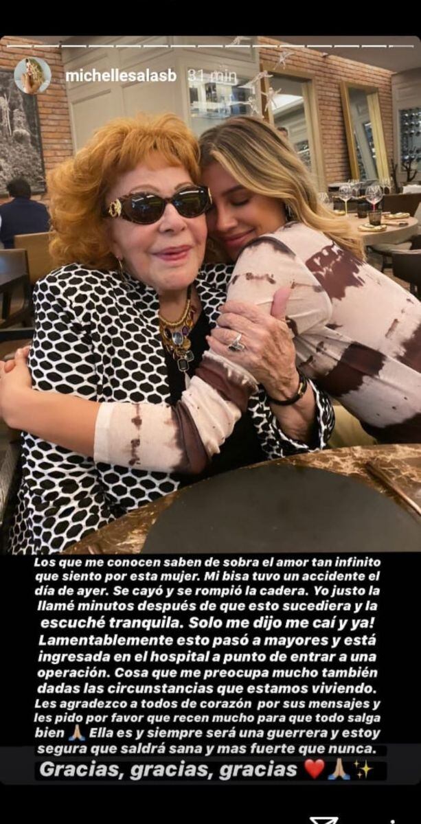 La familia de Silvia Pinal reacciona a su accidente