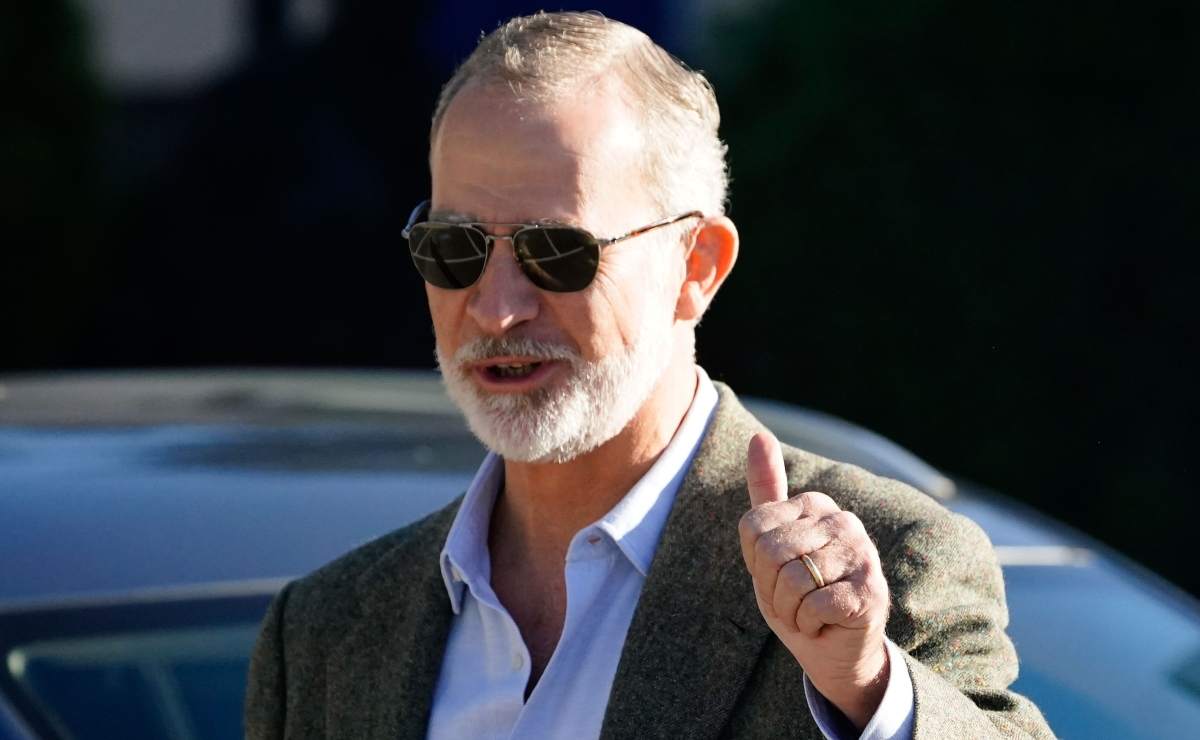 El rey Felipe VI tras salir de la clínica de Oviedo (Foto: EFE)