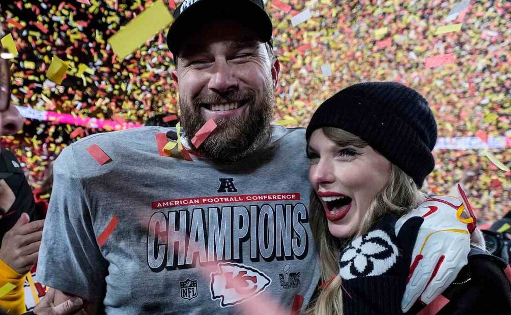 Taylor Swift y Travis Kelce / Foto: AP
