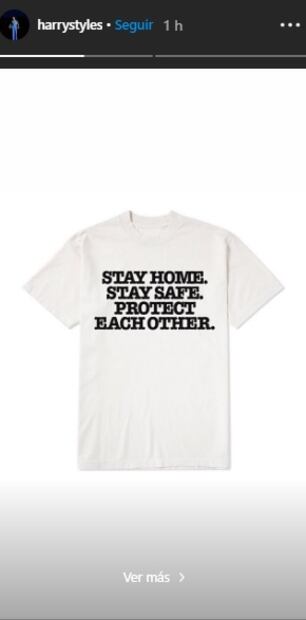Harry Styles se alía con la OMS y la ONU para lanzar playera benéfica contra el coronavirus