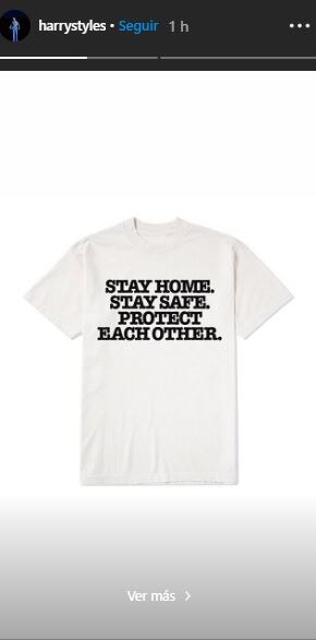 Harry Styles se alía con la OMS y la ONU para lanzar playera benéfica contra el coronavirus