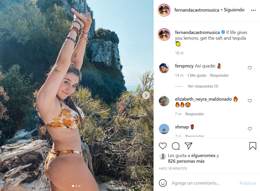 Fernanda Castro posa en bikini en su versión más atrevida y luce sus estrías y 'rollitos'