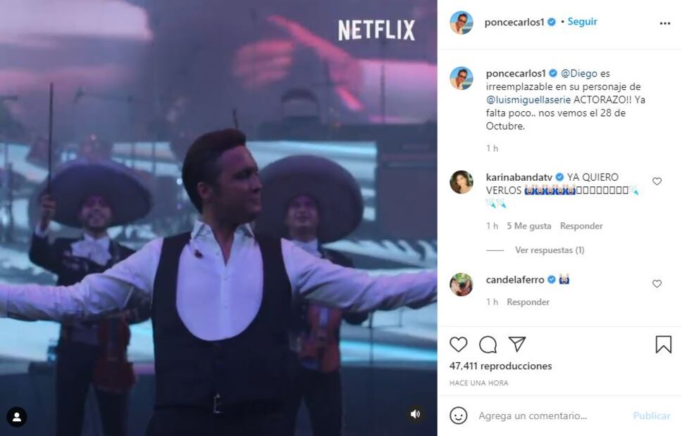 Carlos Ponce alimenta los rumores sobre su participación en Luis Miguel: La Serie