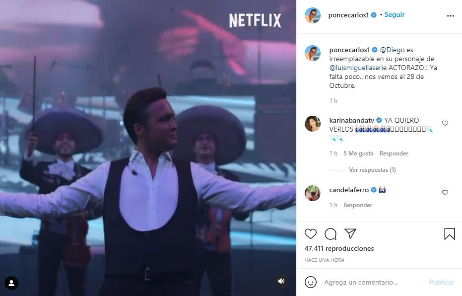 Carlos Ponce alimenta los rumores sobre su participación en Luis Miguel: La Serie