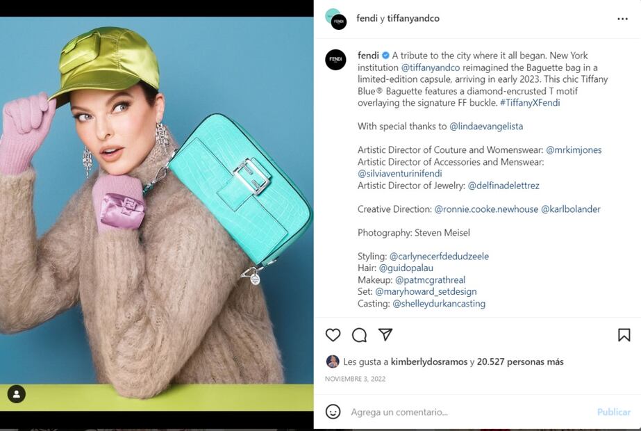 Fendi reinventa su icónico 'baguette bag' junto Tiffany & Co.