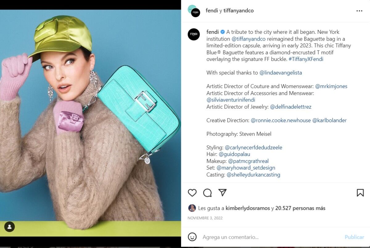 Fendi reinventa su icónico 'baguette bag' junto Tiffany & Co.