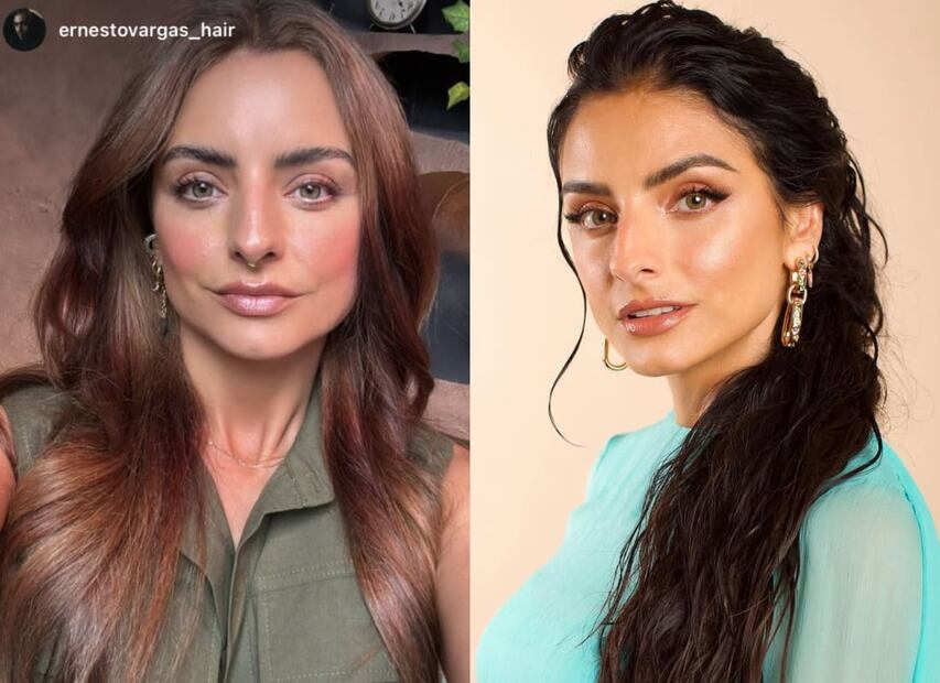 El antes y ahora en el look de Aislinn Derbez / Foto: Instagram