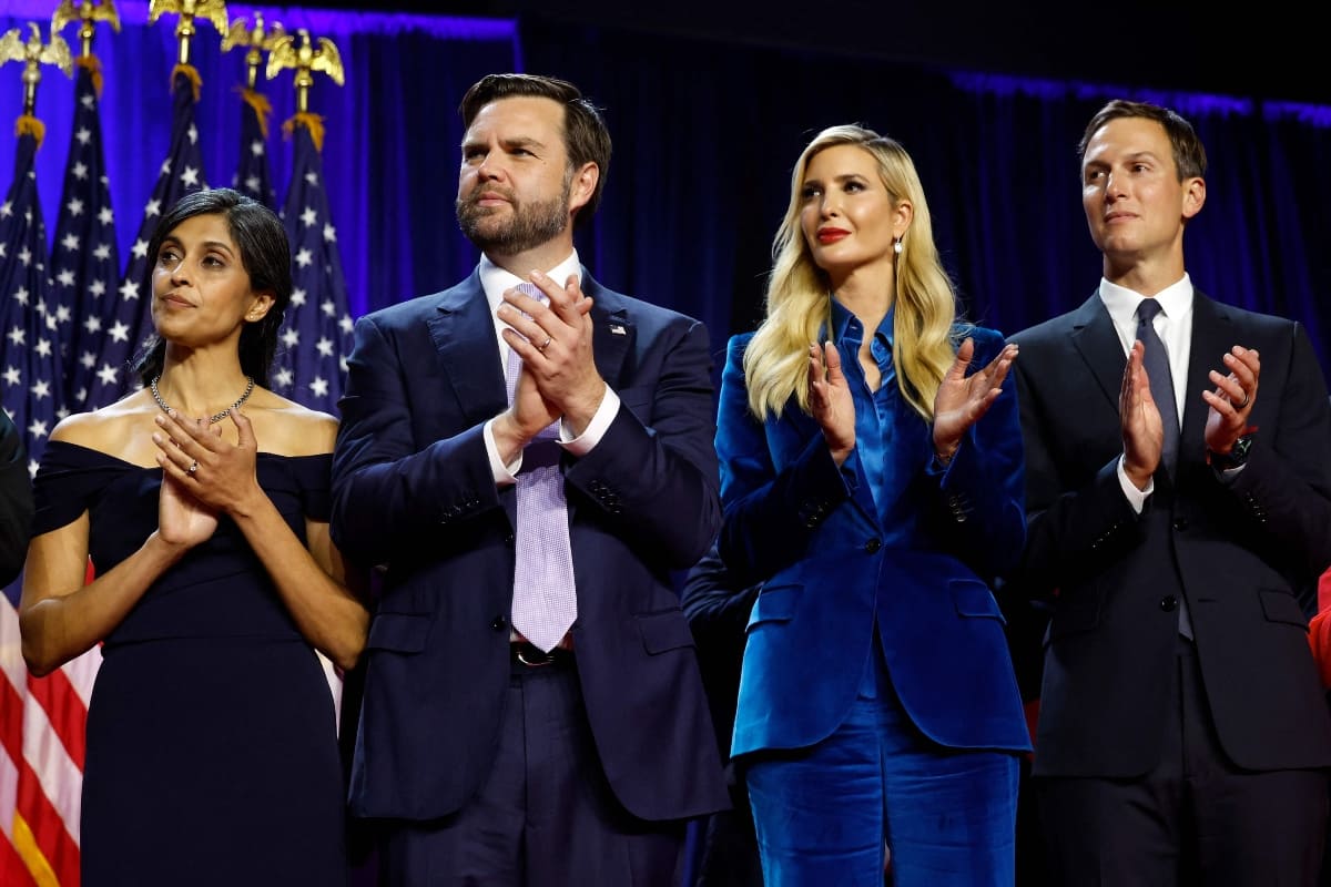 Usha Vance, J.D. Vance, Ivanka Trump y su esposo Jared Kushner / Foto: AP