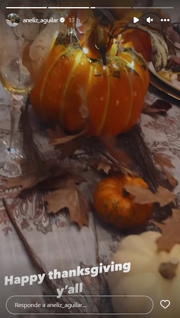 Así fue la elegante cena de los Aguilar en Thanksgiving Day 