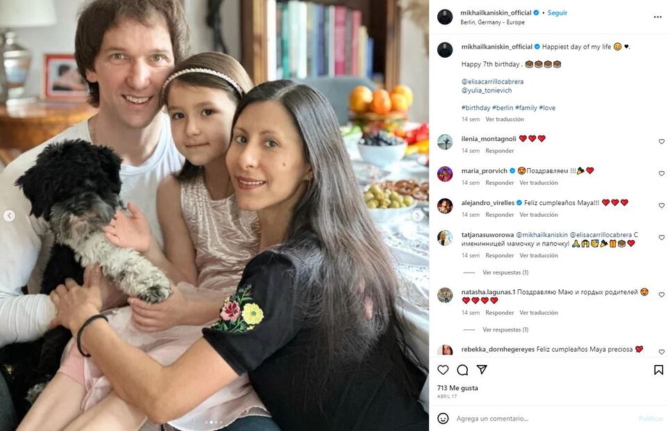 Mikhail Kaniskin, Maya y Elisa Carrillo / Instagram